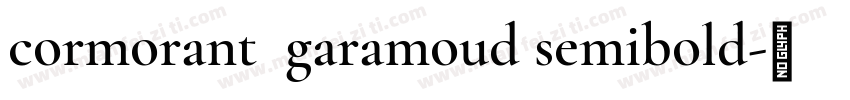 cormorant  garamoud semibold字体转换